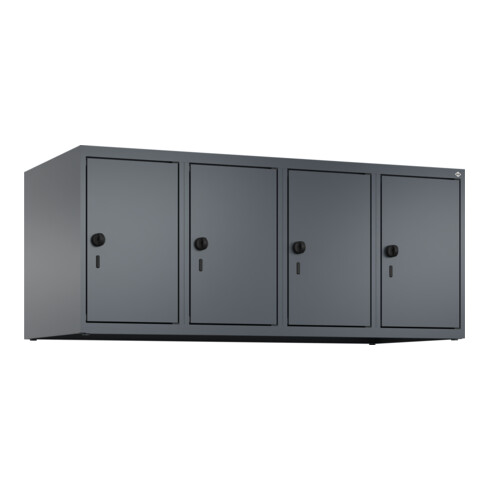 C+P Aufsatzschrank, 7016/7016 500x1200x500mm Verschluss Sicherheits-Drehriegel 4 Abteile