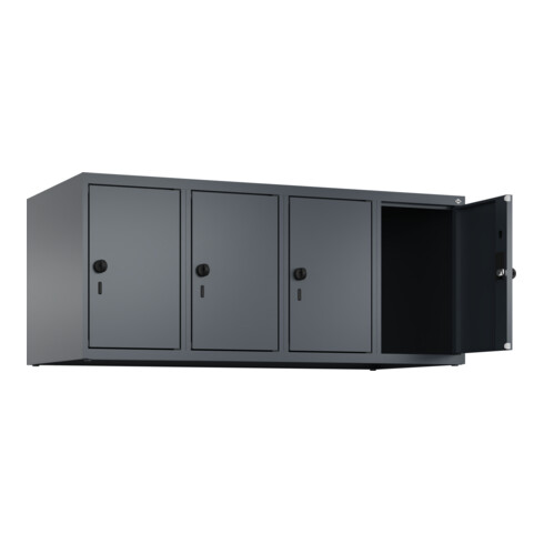C+P Aufsatzschrank, 7016/7016 500x1200x500mm Verschluss Sicherheits-Drehriegel 4 Abteile