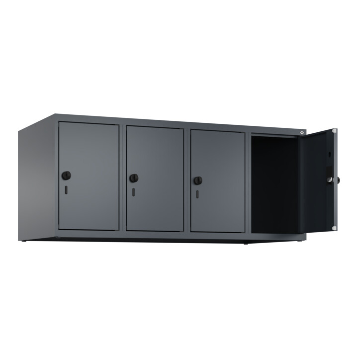 C+P Aufsatzschrank, 7016/7016 500x1200x500mm Verschluss Sicherheits-Drehriegel 4 Abteile