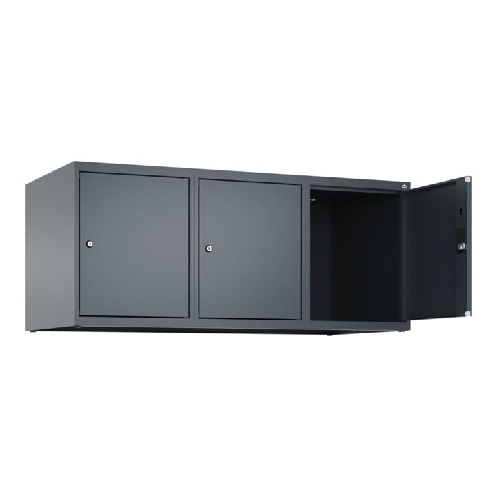 C+P Aufsatzschrank, 7016/7016 500x1200x500mm Verschluss Zylinderschloss 3 Abteile