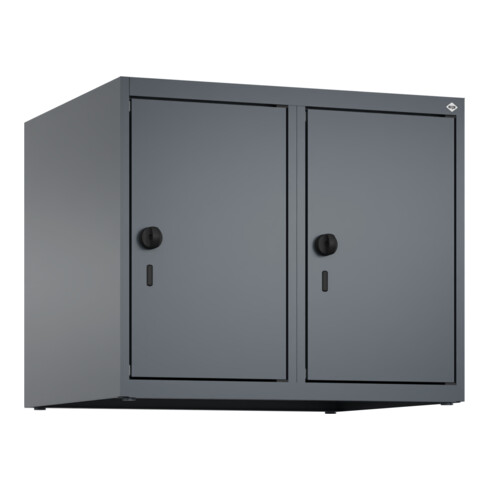 C+P Aufsatzschrank, 7016/7016 500x600x500mm Verschluss Sicherheits-Drehriegel 2 Abteile
