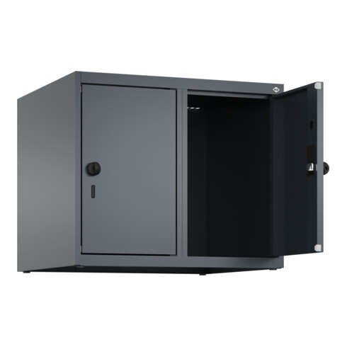 C+P Aufsatzschrank, 7016/7016 500x600x500mm Verschluss Sicherheits-Drehriegel 2 Abteile