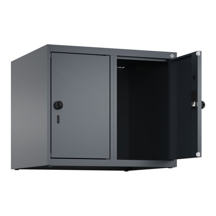 C+P Aufsatzschrank, 7016/7016 500x600x500mm Verschluss Sicherheits-Drehriegel 2 Abteile
