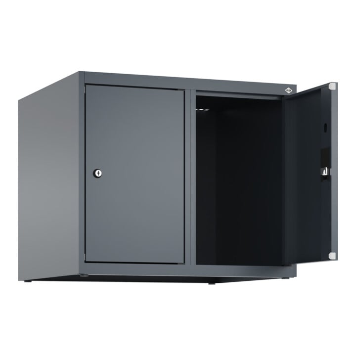 C+P Aufsatzschrank, 7016/7016 500x600x500mm Verschluss Zylinderschloss 2 Abteile