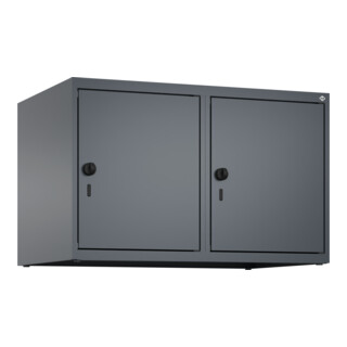 C+P Aufsatzschrank, 7016/7016 500x800x500mm Verschluss Sicherheits-Drehriegel 2 Abteile