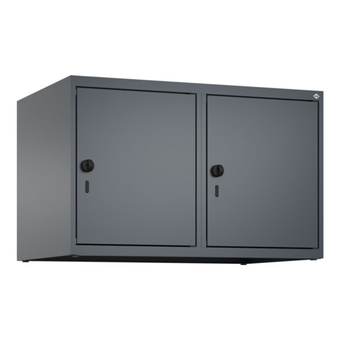 C+P Aufsatzschrank, 7016/7016 500x800x500mm Verschluss Sicherheits-Drehriegel 2 Abteile