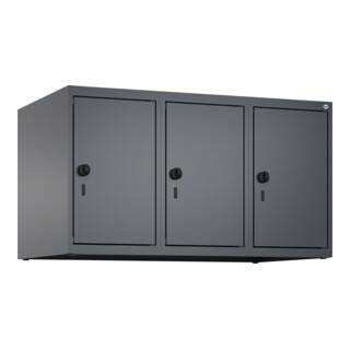 C+P Aufsatzschrank, 7016/7016 500x900x500mm Verschluss Sicherheits-Drehriegel 3 Abteile