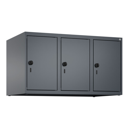 C+P Aufsatzschrank, 7016/7016 500x900x500mm Verschluss Sicherheits-Drehriegel 3 Abteile