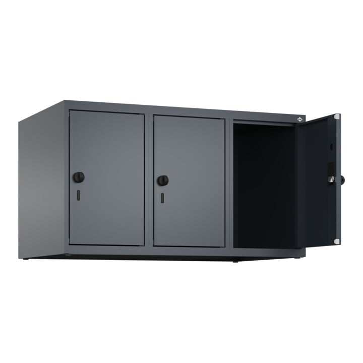 C+P Aufsatzschrank, 7016/7016 500x900x500mm Verschluss Sicherheits-Drehriegel 3 Abteile