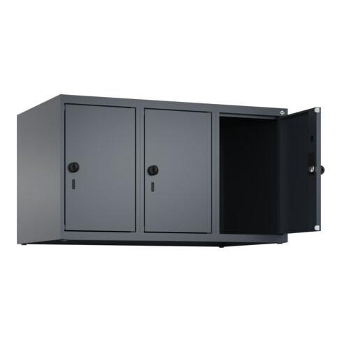 C+P Aufsatzschrank, 7016/7016 500x900x500mm Verschluss Sicherheits-Drehriegel 3 Abteile
