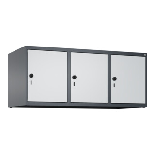 C+P Aufsatzschrank, 7016/7035 500x1200x500mm Verschluss Sicherheits-Drehriegel 3 Abteile