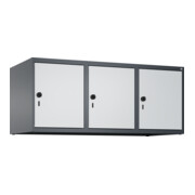 C+P Aufsatzschrank, 7016/7035 500x1200x500mm Verschluss Sicherheits-Drehriegel 3 Abteile