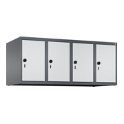 C+P Aufsatzschrank, 7016/7035 500x1200x500mm Verschluss Sicherheits-Drehriegel 4 Abteile