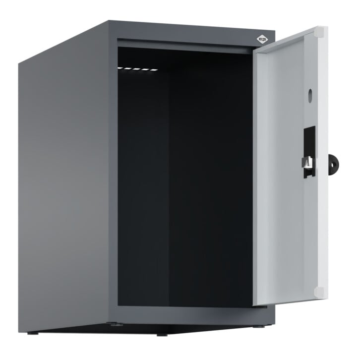 C+P Aufsatzschrank, 7016/7035 500x300x500mm Verschluss Sicherheits-Drehriegel 1 Abteile