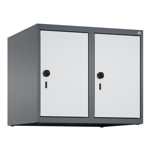 C+P Aufsatzschrank, 7016/7035 500x600x500mm Verschluss Sicherheits-Drehriegel 2 Abteile