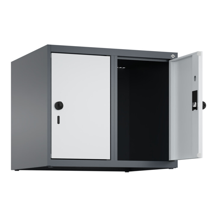 C+P Aufsatzschrank, 7016/7035 500x600x500mm Verschluss Sicherheits-Drehriegel 2 Abteile