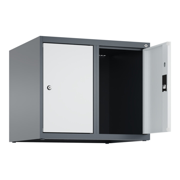 C+P Aufsatzschrank, 7016/7035 500x600x500mm Verschluss Zylinderschloss 2 Abteile
