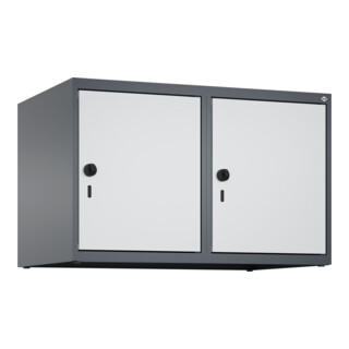 C+P Aufsatzschrank, 7016/7035 500x800x500mm Verschluss Sicherheits-Drehriegel 2 Abteile