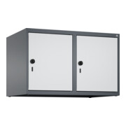 C+P Aufsatzschrank, 7016/7035 500x800x500mm Verschluss Sicherheits-Drehriegel 2 Abteile