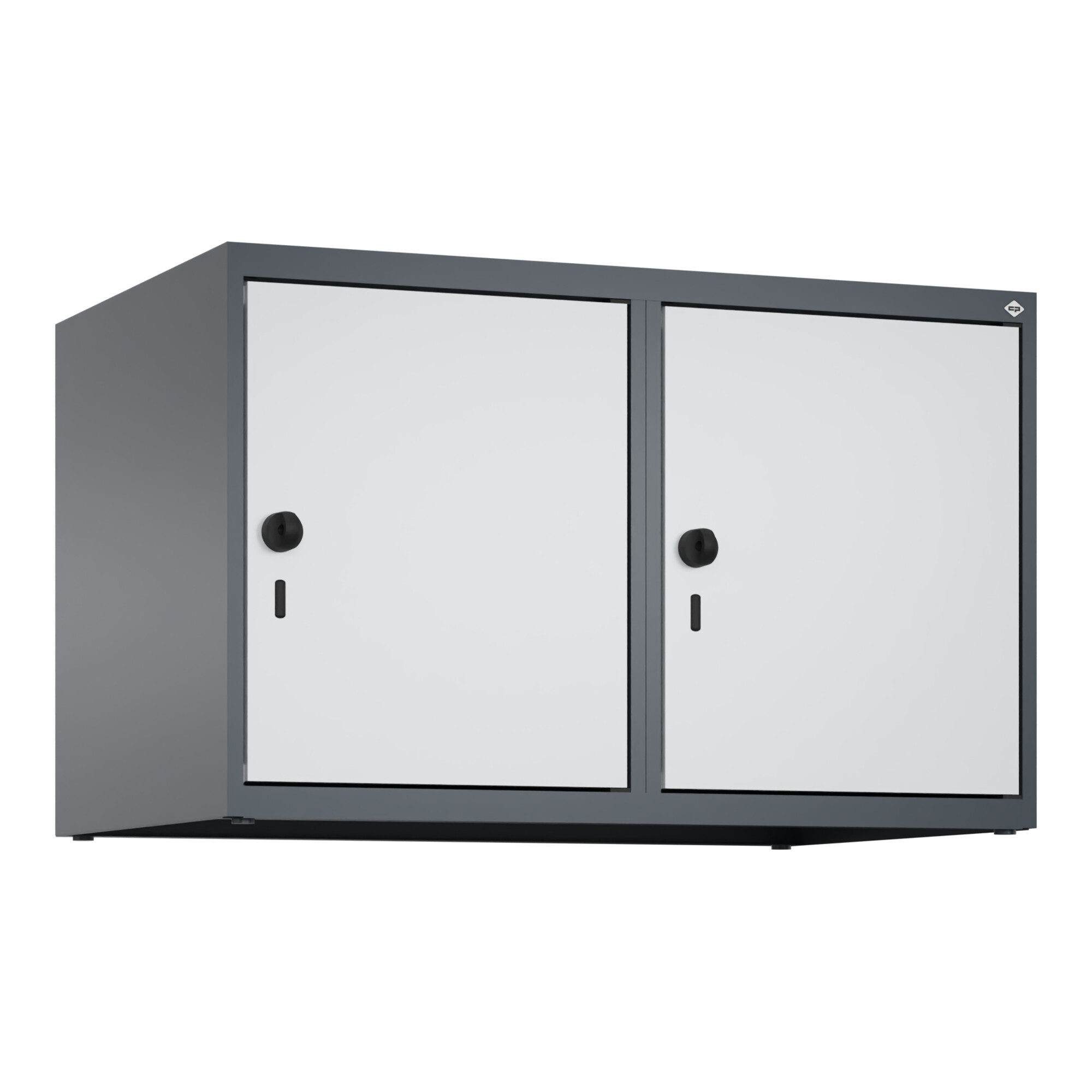 C+P Aufsatzschrank, 7016/7035 500x800x500mm Verschluss Sicherheits-Drehriegel 2 Abteile ; C + P Möbelsysteme