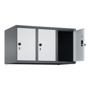 C+P Aufsatzschrank, 7016/7035 500x900x500mm Verschluss Sicherheits-Drehriegel 3 Abteile