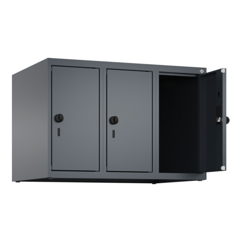 C+P Aufsatzschrank, 7016 Front RAL 7016 Anthrazitgrau Verschluss Sicherheits-Drehriegel