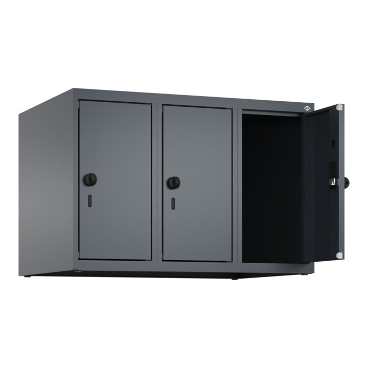 C+P Aufsatzschrank, 7016 Front RAL 7016 Anthrazitgrau Verschluss Sicherheits-Drehriegel