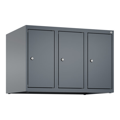 C+P Aufsatzschrank, 7016 Front RAL 7016 Anthrazitgrau Verschluss Zylinderschloss