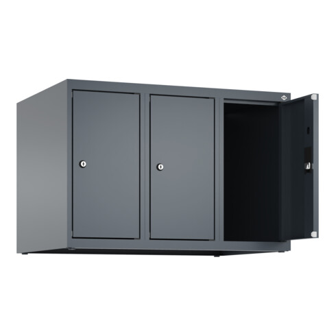 C+P Aufsatzschrank, 7016 Front RAL 7016 Anthrazitgrau Verschluss Zylinderschloss