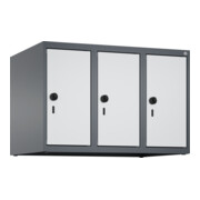 C+P Aufsatzschrank, 7016 Front RAL 7035 Lichtgrau Verschluss Sicherheits-Drehriegel