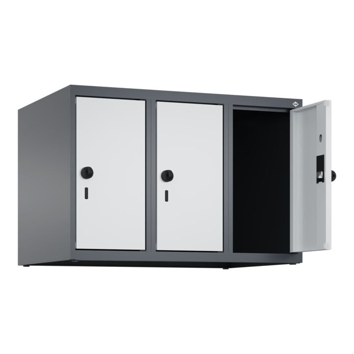 C+P Aufsatzschrank, 7016 Front RAL 7035 Lichtgrau Verschluss Sicherheits-Drehriegel