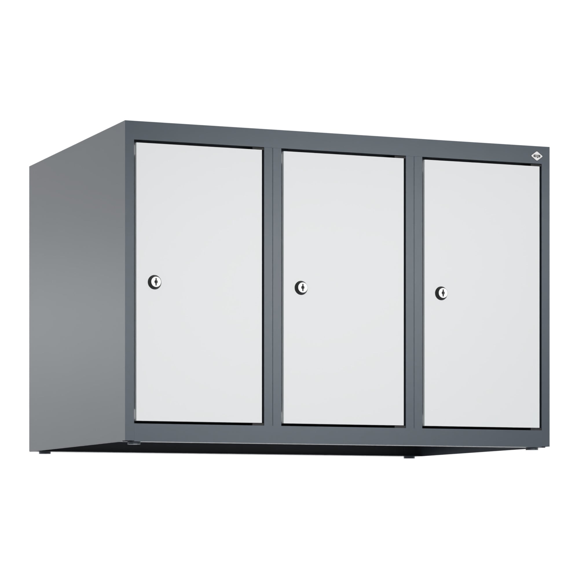 C+P Aufsatzschrank, 7016 Front RAL 7035 Lichtgrau Verschluss Zylinderschloss ; C + P Möbelsysteme