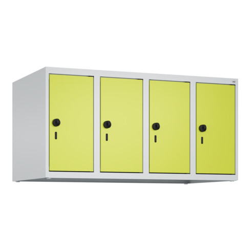 C+P Aufsatzschrank, 7035/0024 500x1000x500mm Verschluss Sicherheits-Drehriegel 4 Abteile