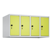 C+P Aufsatzschrank, 7035/0024 500x1000x500mm Verschluss Sicherheits-Drehriegel 4 Abteile
