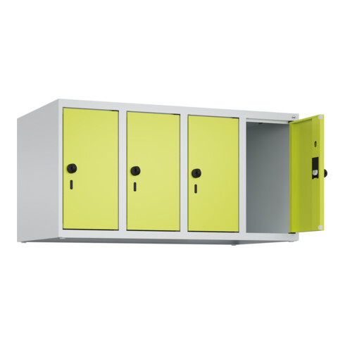 C+P Aufsatzschrank, 7035/0024 500x1000x500mm Verschluss Sicherheits-Drehriegel 4 Abteile