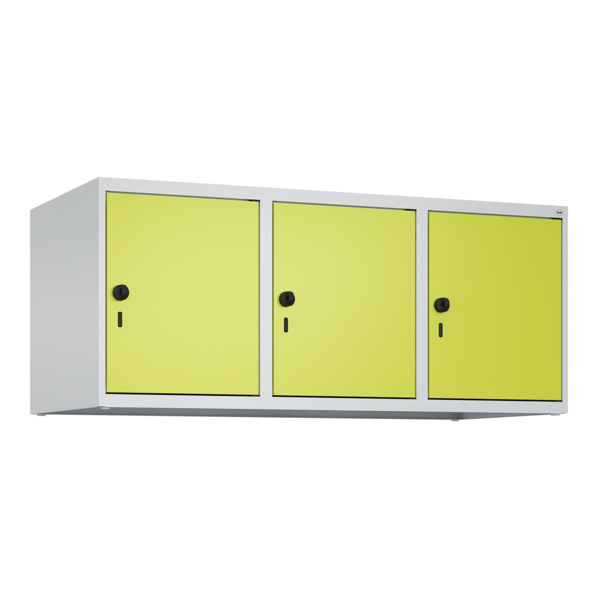 C+P Aufsatzschrank, 7035/0024 500x1200x500mm Verschluss Sicherheits-Drehriegel 3 Abteile ; C + P Möbelsysteme