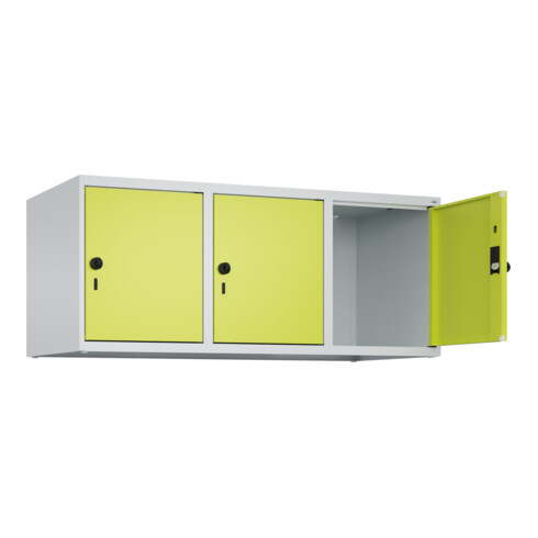 C+P Aufsatzschrank, 7035/0024 500x1200x500mm Verschluss Sicherheits-Drehriegel 3 Abteile