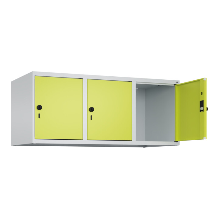 C+P Aufsatzschrank, 7035/0024 500x1200x500mm Verschluss Sicherheits-Drehriegel 3 Abteile