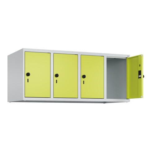 C+P Aufsatzschrank, 7035/0024 500x1200x500mm Verschluss Sicherheits-Drehriegel 4 Abteile