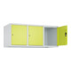C+P Aufsatzschrank, 7035/0024 500x1200x500mm Verschluss Zylinderschloss 3 Abteile-5