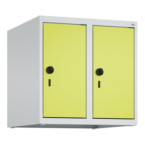 C+P Aufsatzschrank, 7035/0024 500x500x500mm Verschluss Sicherheits-Drehriegel 2 Abteile