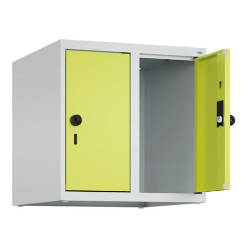 C+P Aufsatzschrank, 7035/0024 500x500x500mm Verschluss Sicherheits-Drehriegel 2 Abteile