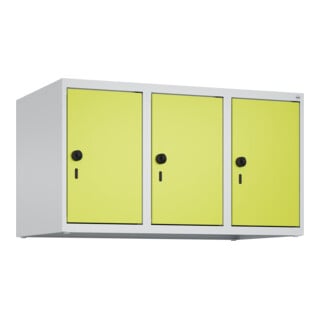 C+P Aufsatzschrank, 7035/0024 500x900x500mm Verschluss Sicherheits-Drehriegel 3 Abteile