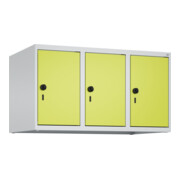 C+P Aufsatzschrank, 7035/0024 500x900x500mm Verschluss Sicherheits-Drehriegel 3 Abteile