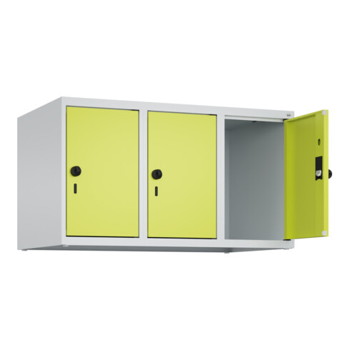C+P Aufsatzschrank, 7035/0024 500x900x500mm Verschluss Sicherheits-Drehriegel 3 Abteile