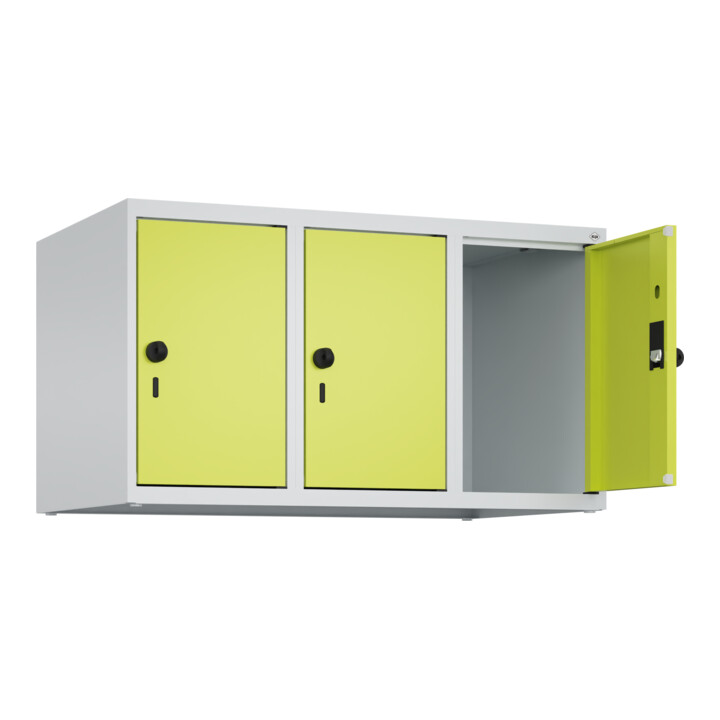 C+P Aufsatzschrank, 7035/0024 500x900x500mm Verschluss Sicherheits-Drehriegel 3 Abteile