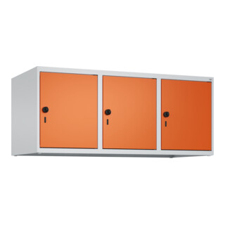 C+P Aufsatzschrank, 7035/2004 500x1200x500mm Verschluss Sicherheits-Drehriegel 3 Abteile
