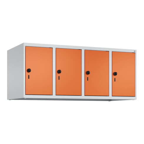 C+P Aufsatzschrank, 7035/2004 500x1200x500mm Verschluss Sicherheits-Drehriegel 4 Abteile