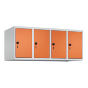 C+P Aufsatzschrank, 7035/2004 500x1200x500mm Verschluss Sicherheits-Drehriegel 4 Abteile