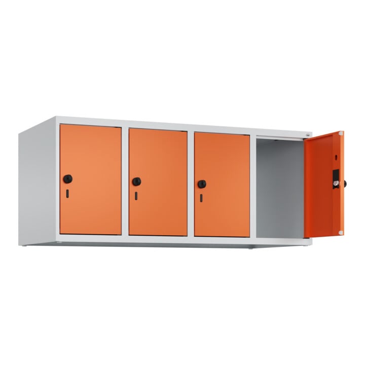 C+P Aufsatzschrank, 7035/2004 500x1200x500mm Verschluss Sicherheits-Drehriegel 4 Abteile